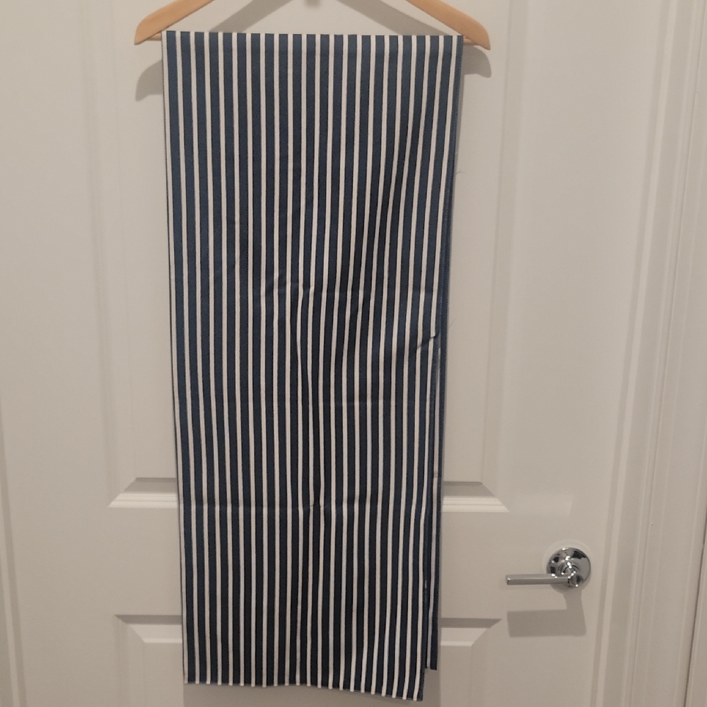 Striped Navy & White Table Runner